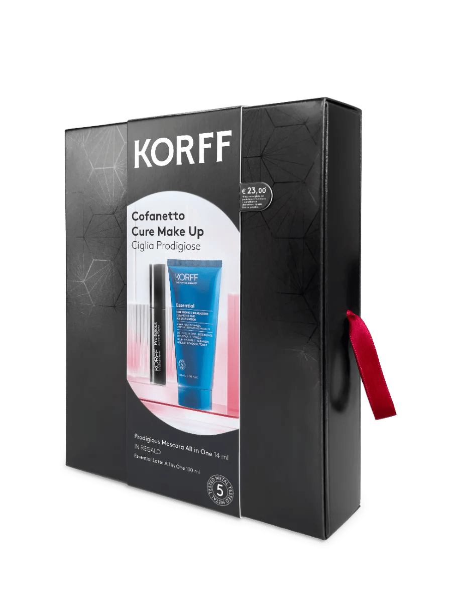 Korff Cure Make Up Cofanetto Ciglia Prodigiose Mascara 10 ml + Essential Latte Viso 100 ml