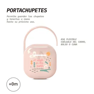 Suavinex Portachupetes con Asita Flexible para Colgar Dreams Rosa