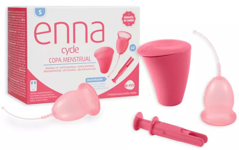 Enna Cycle Copo Menstrual Tamanho S 2 Unidades + Esterilizador + Aplicador