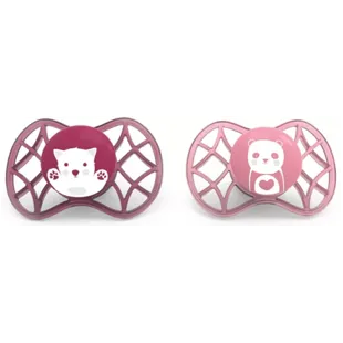 Nuvita Symmetrical Nipple Pacifiers +6m Pink 2 units