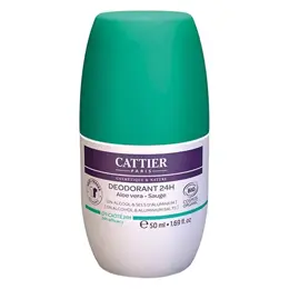 Cattier Déodorant Efficacité 24h Roll-On Bio 50ml