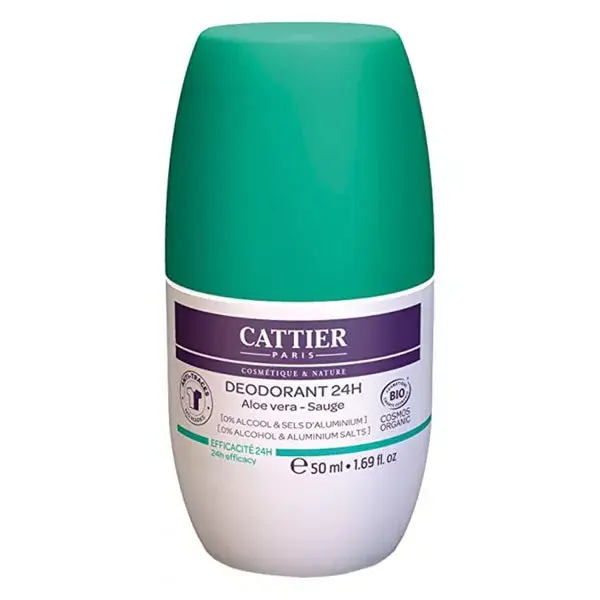 Cattier 24hr Aloe Vera Roll-On Deodorant 50ml