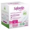 Saforelle Protections Serviette Hygiénique Jour en Coton Bio avec Ailettes 10 unités