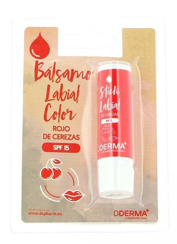 Baume à lèvres rouge cerise DDerma SPF15