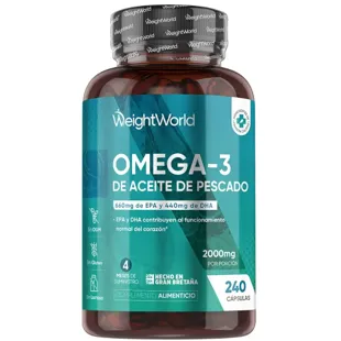 WeightWorld Omega 3 Fish Oil 2000mg 240 Softgels