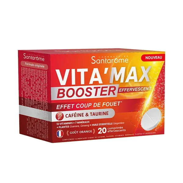 Santarome Vita'Max Booster Effervescent Caféine & Taurine 20 comprimés