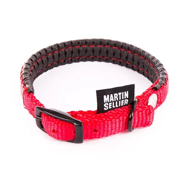 Martin Sellier Collar Recto Confort 10mm x 30cm Rojo