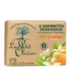 Le Petit Olivier - 2 Savonnettes Extra Douces - Fleur d'Oranger 2 x 100g