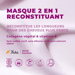 Energie Fruit Collagen Repair Masque 2 en 1 Reconstituant Cheveux Très Abimés 200ml