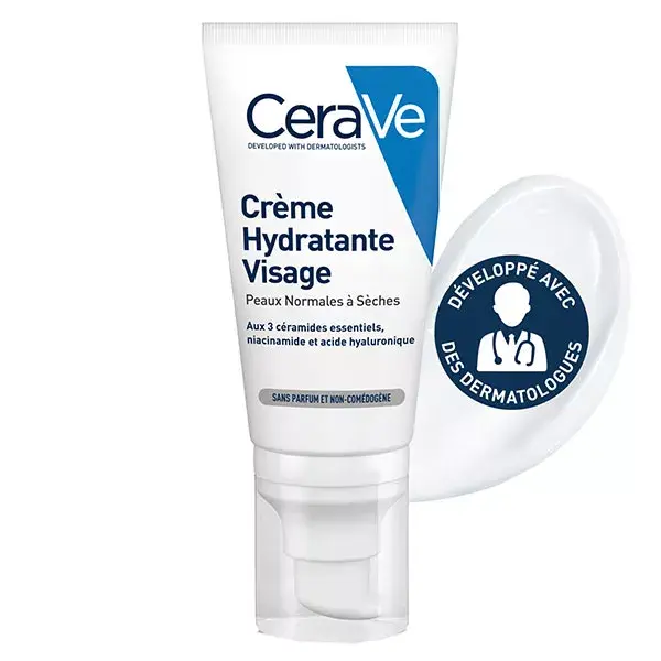 CeraVe Soins Moisturising Face Cream Normal to Dry Skin 52ml