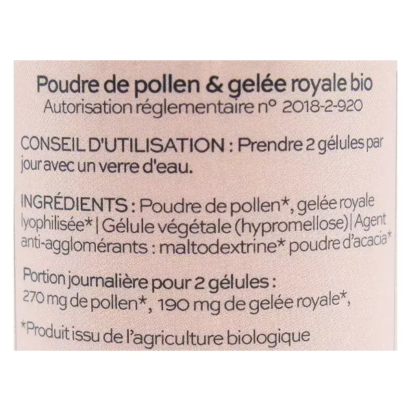 Phytalessence Gelée Royale-Pollen Bio 60 gélules