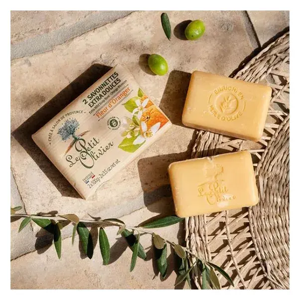 Le Petit Olivier - 2 Extra Soft Soaps - Orange Blossom 2 x 100g