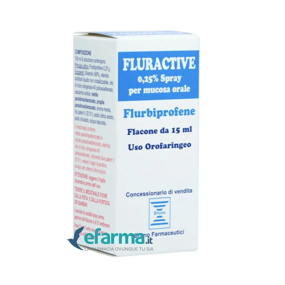 Fluractive 0,25% Flurbiprofene Spray Mucosa Orale 15 ml