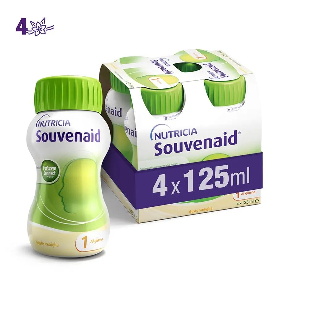 Souvenaid Alimento Dietetico a Fini Medici Speciali Gusto Vaniglia 4x125 ml