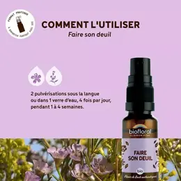 Biofloral Faire Son Deuil Spray Bio Demeter Spray Emotions 20 Ml