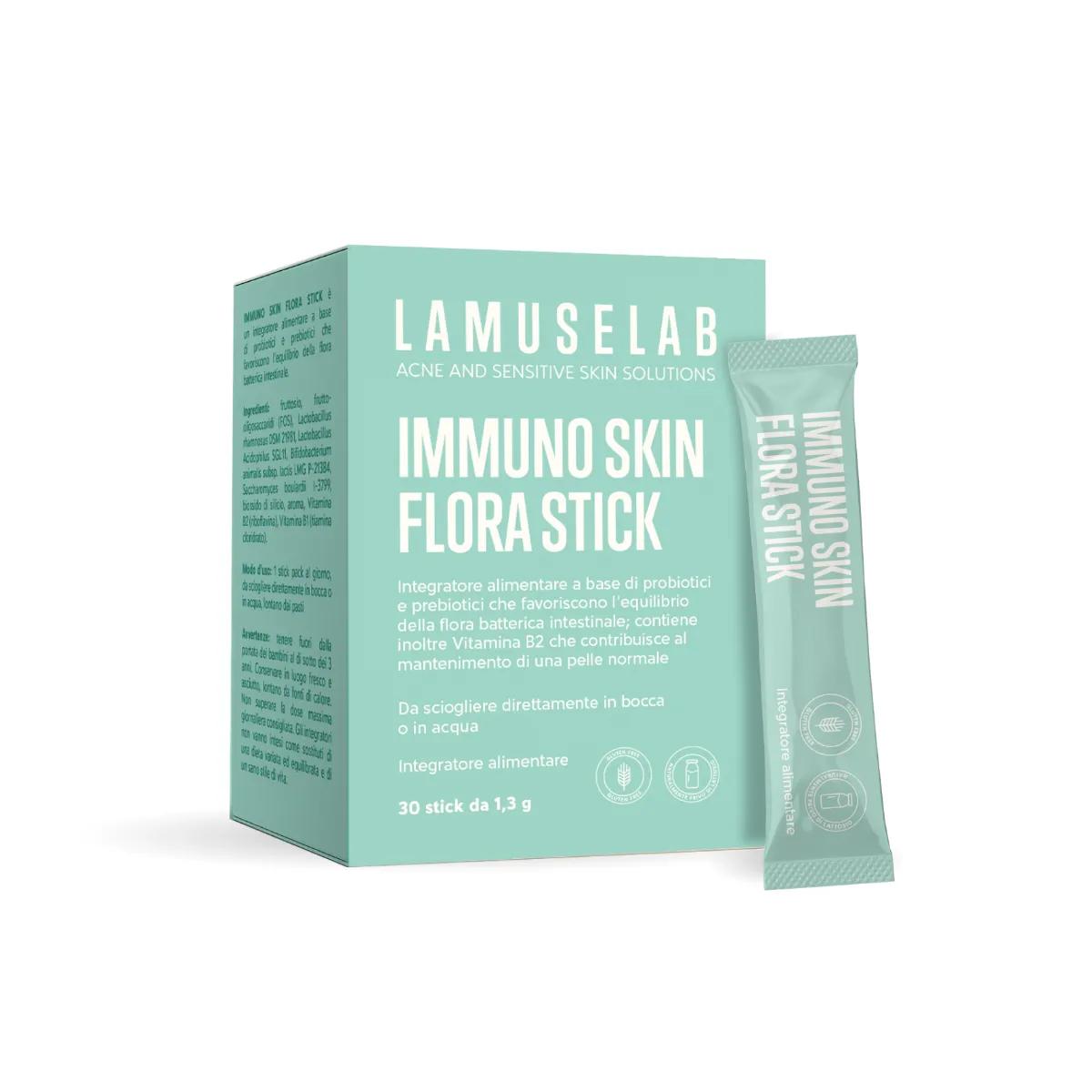 Lamuselab Immuno Skin Flora Stick Integratore Fermenti Lattici 30 Stick