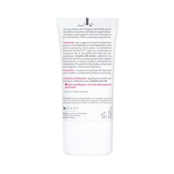 Bioderma Créaline AR Soin Anti-Rougeurs Teinte Dorée 40ml