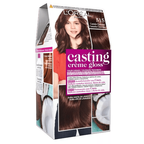 L&#39;Oréal Casting Crème Gloss Tinta N. 515 Marrone Cioccolato