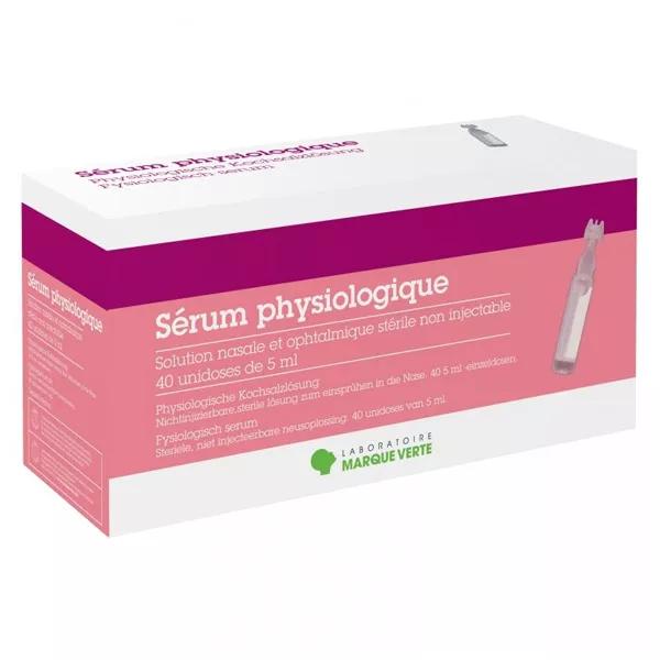Marque Verte Physiological Saline Serum 40 single doses