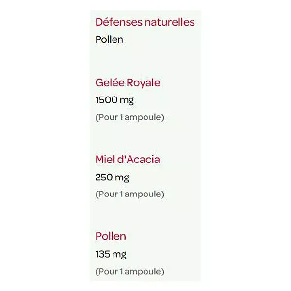 Superdiet Gelée Royale Miel Pollen Bio - 20 ampoules + 10 offertes