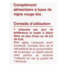 Nat & Form Ampoules Vigne Rouge Bio 20 unités