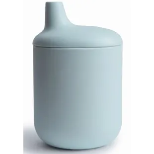 Mushie Silicone Educational Cup Solid Powder Blue 175 ml