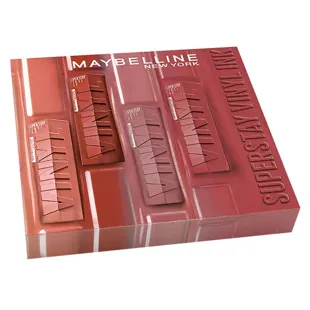 Maybelline New York Superstay Vinyl Ink Nude Shock Set di 4 inchiostri per labbra