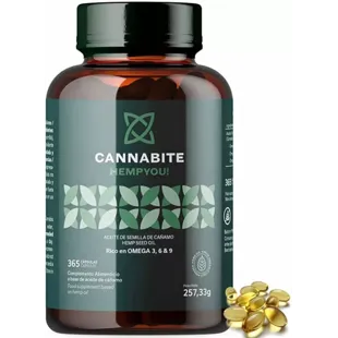 Cannabite Hemp Seed Oil with Omega 3, 6 and 9 365 Capsules