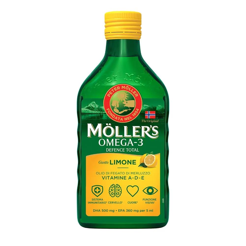 Moller's Omega 3 Olio di Fegato di Merluzzo Gusto Limone 250 ml