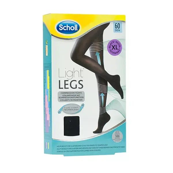 Medias piernas gruesas de Scholl luz negra 60 deniers talla XL