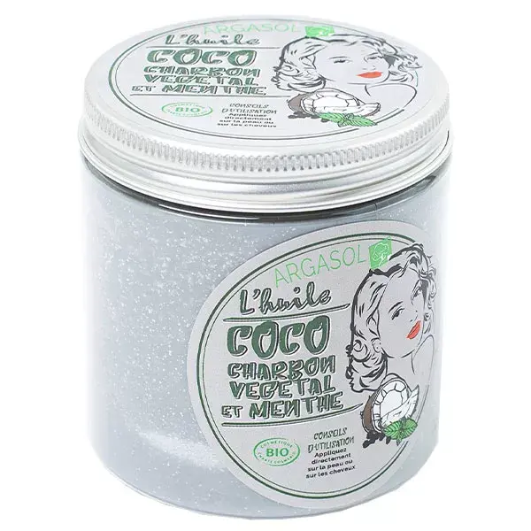 Argasol Organic Coconut, Charcoal and Mint Oil 250ml 