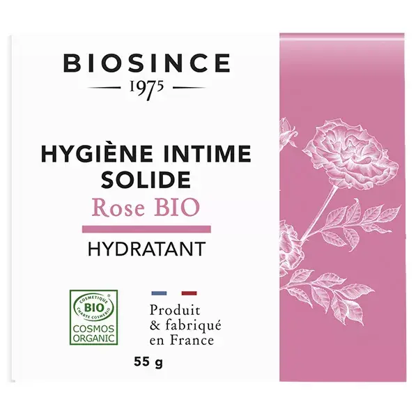Biosince 1975 Hygiène Intime Solide Hydratant Rose Bio 55g