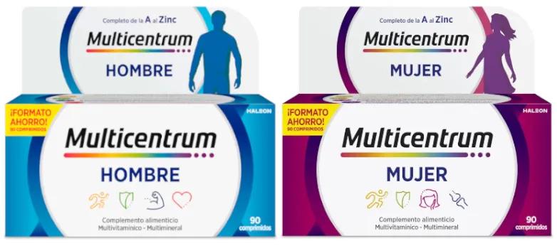 Multicentrum Herren Multivitamin Multimineral 90 Tabletten + Damen 90 Tabletten