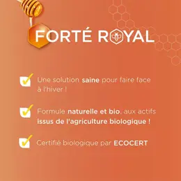 Forté Pharma Forté Royal Gelée Royale Bio 2 500 mg et Miel Immunité 20 ampoules