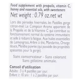 Le Comptoir Aroma Respir' Pastilles Gorge Citron Miel 24 pastilles