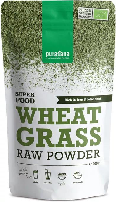 Purasana Vegan Wheatgrass Powder Bio 200 gr