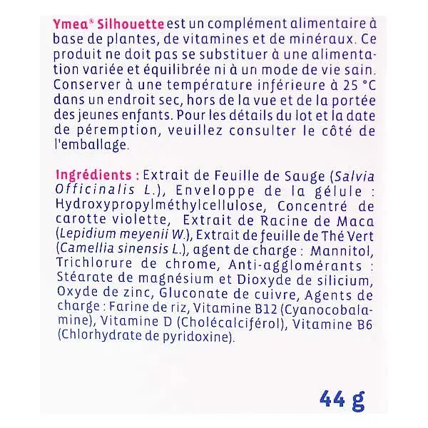 Ymea Ménopause Bouffées de Chaleur et Silhouette 128 Gélules