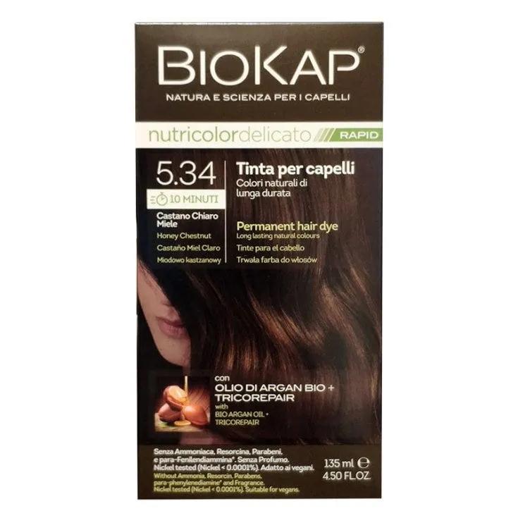 Biokap Nutricolor Delicato Rapid 5.34 Castano Chiaro Miele 135 Ml