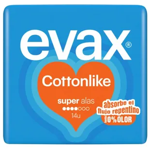 Evax Cottonlike Super Wings Compresses 14 units