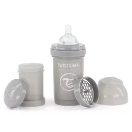 Twistshake Biberon Anti-Colique Gris Pastel +0m 180ml