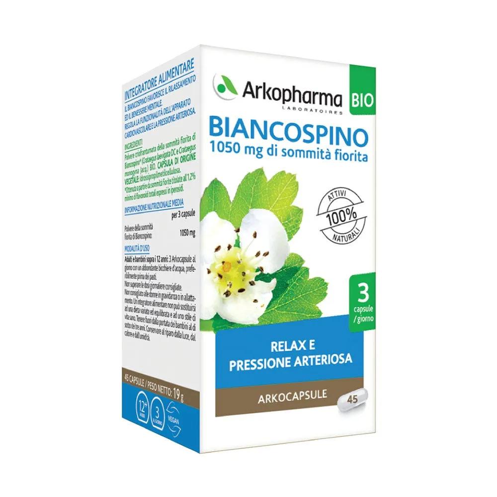 Arkocapsule Biancospino Bio Integratore Rilassante 45 Capsule