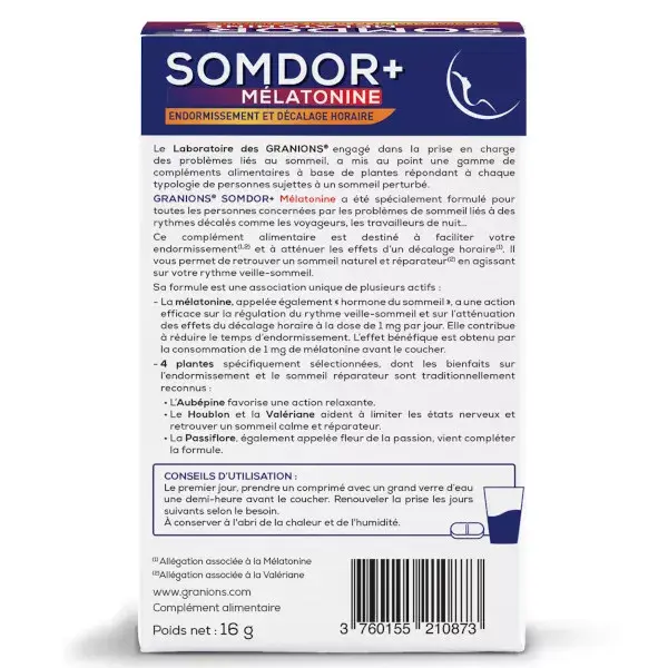 Granions Somdor + melatonin 15 tablets