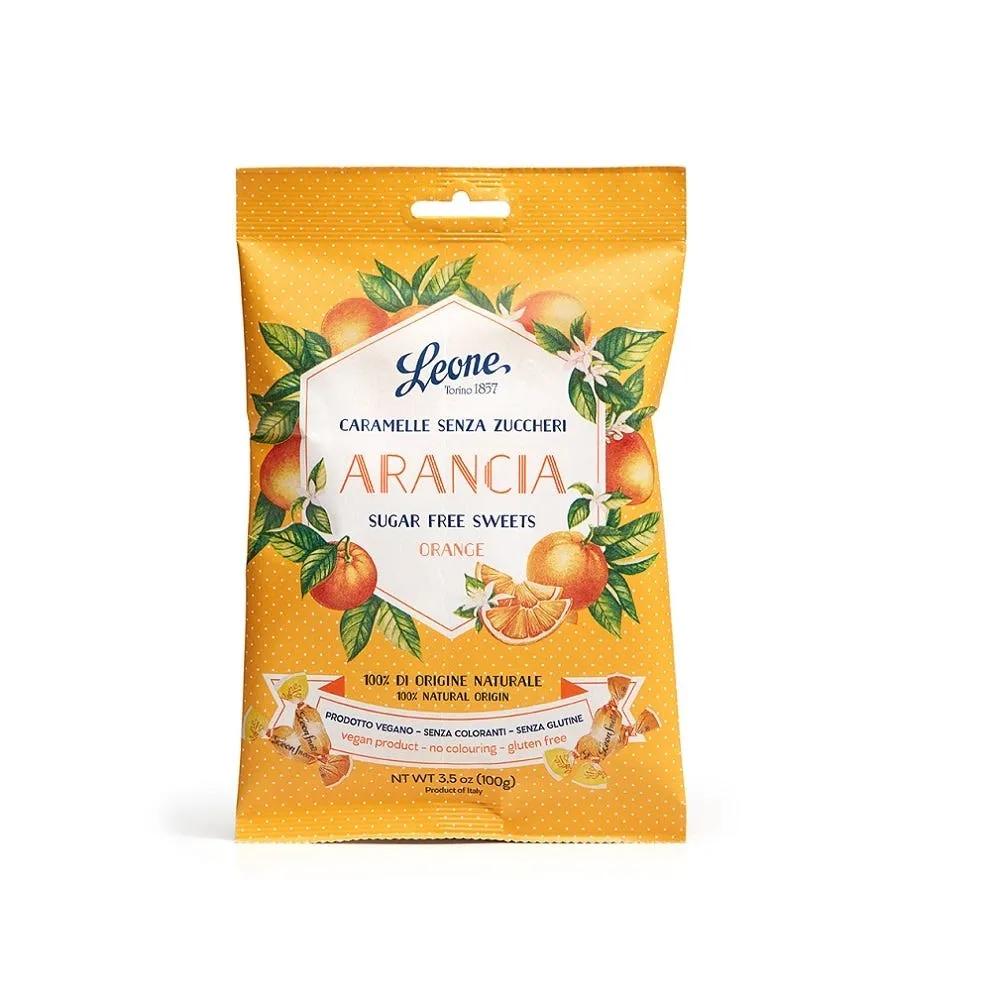 Pastiglie Leone Caramelle Arancia Senza Zuccheri 100 g