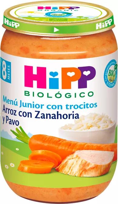 HiPP Tarrito de Arroz con Zanahoria y Pavo +8m BIO 220 gr