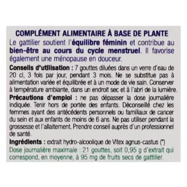 Ladrôme Extraits de Plantes Fraîches Gattilier Bio 50ml