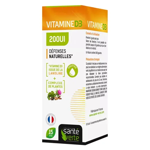 Santé Verte  Vitamin D3 15ml