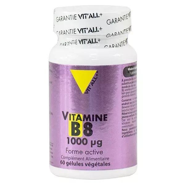 Vit'all+ Vitamine B8 1000µg 60 gélules végétales
