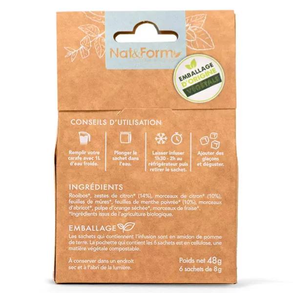 Infusión de menta helada y limón orgánica Nat & Form 6 sobres de 8 gramos