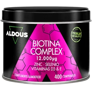 Aldous Biotin with Zinc, Selenium, Vitamin D3 and Vitamin E 400 Tablets