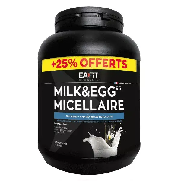 Eafit Milk & Egg 95 Micellaire Goût Vanille 750g